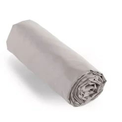 Lenzuolo con angoli percalle di cotone (90 cm) Cali Grigio chiaro