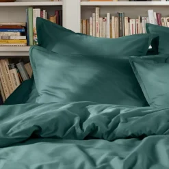 Lenzuolo sopra percalle di cotone (180 x 290 cm) Cali Blu ottanio