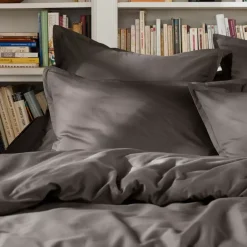 Lenzuolo sopra percalle di cotone (270 x 300 cm) Cali Grigio antracite