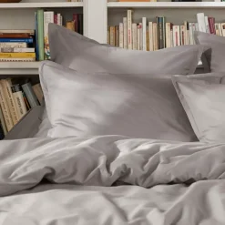 Lenzuolo sopra percalle di cotone (270 x 300 cm) Cali Grigio chiaro