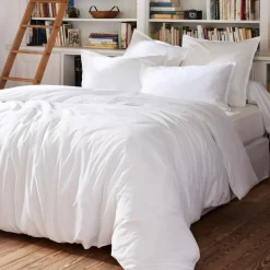 Lenzuolo sopra percalle di cotone (270 x 300 cm) Cali Bianco