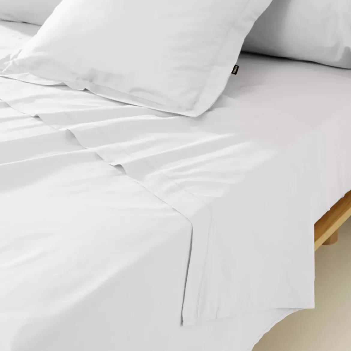 Lenzuolo sopra percalle di cotone (270 x 300 cm) Cali Bianco