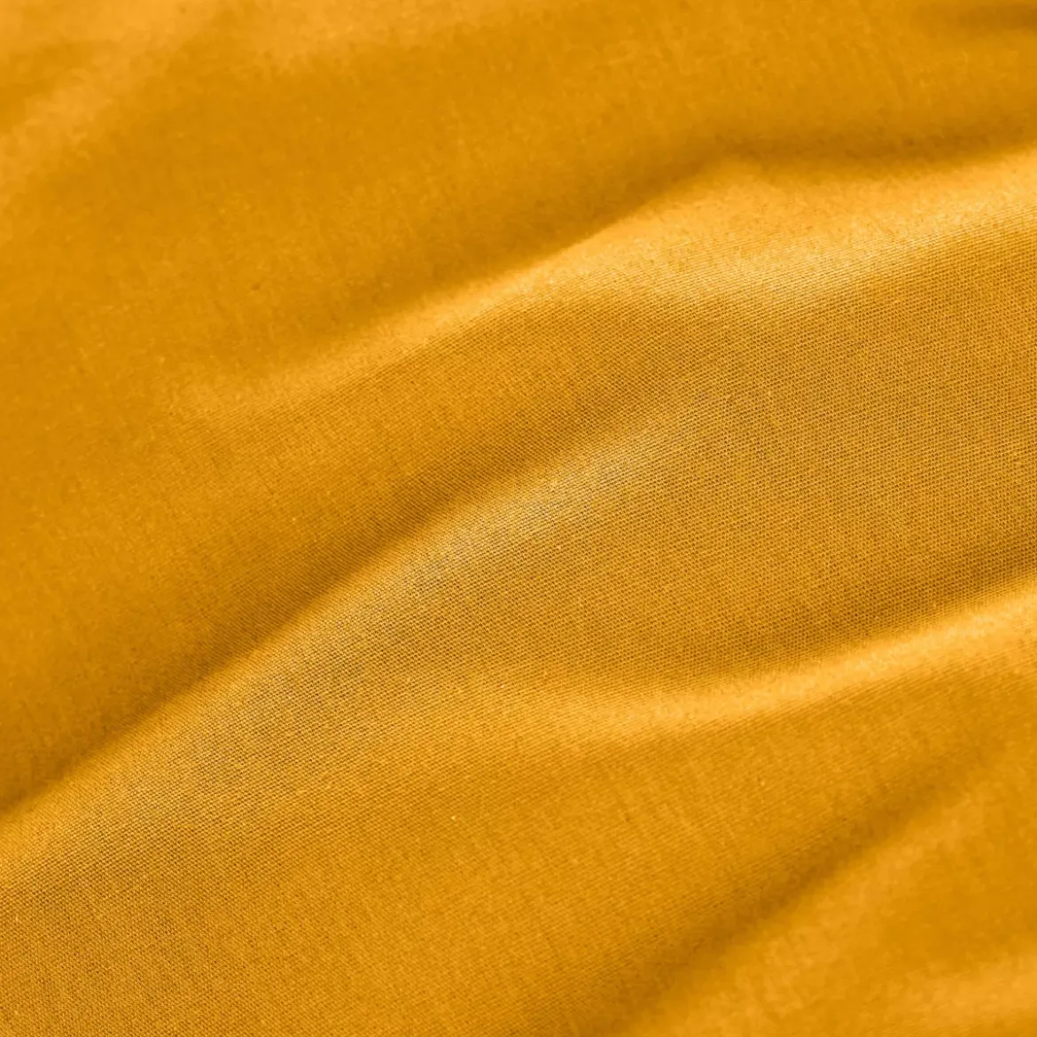 Lenzuolo sopra percalle di cotone (180 x 290 cm) Cali Giallo senape