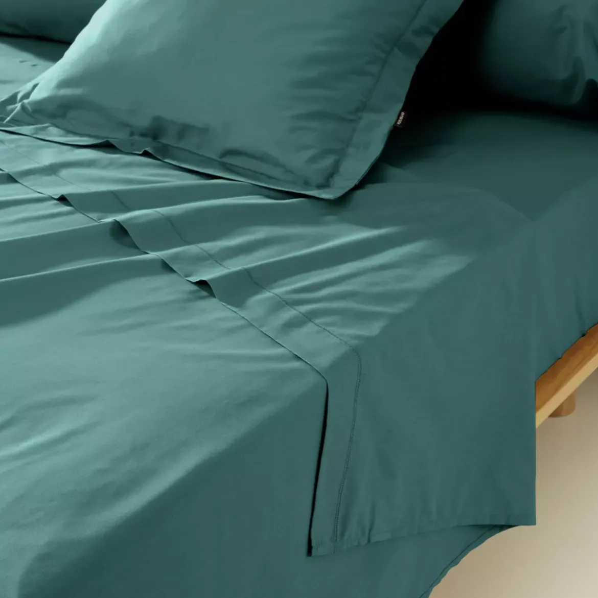 Lenzuolo sopra percalle di cotone (270 x 300 cm) Cali Blu ottanio