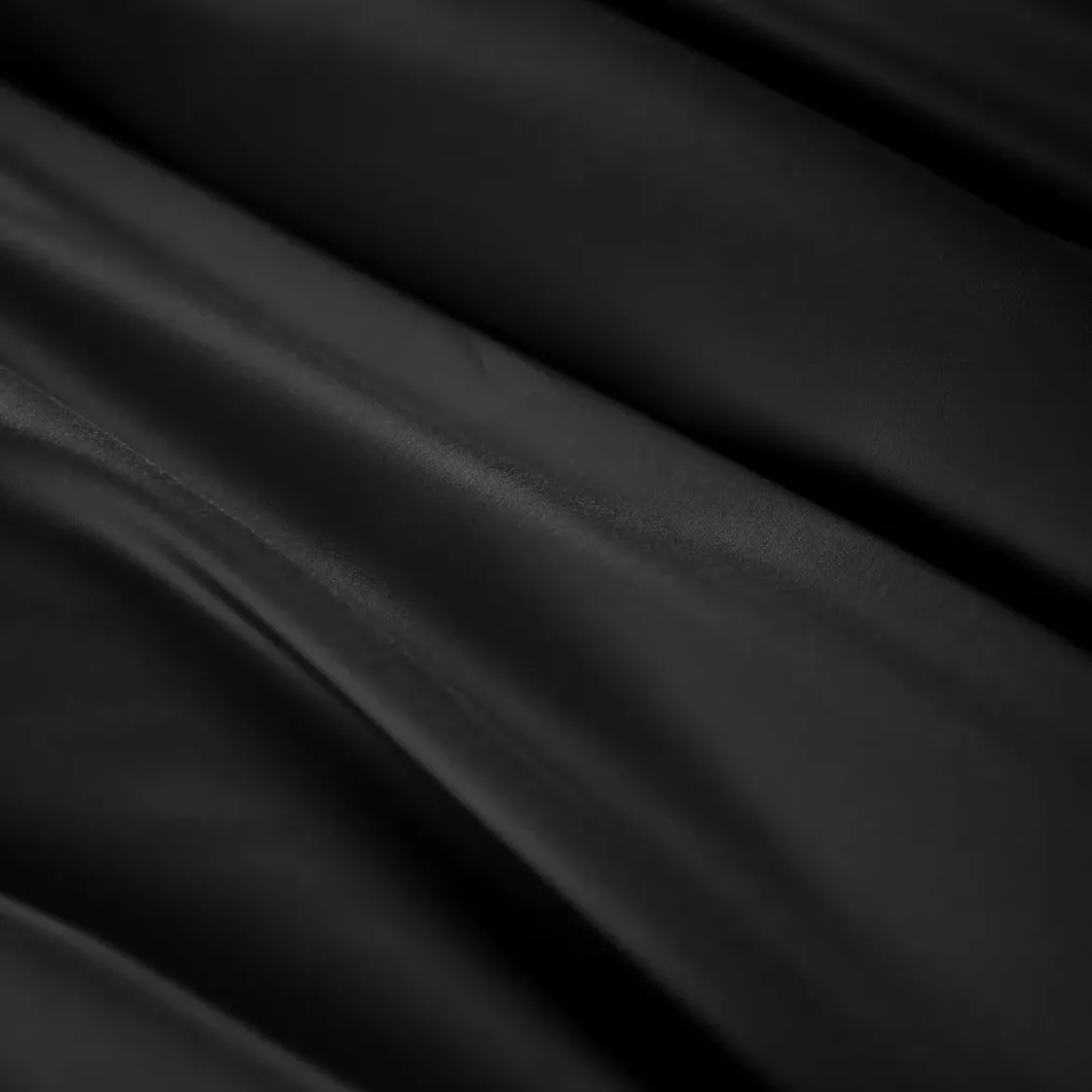 Lenzuolo sotto con angoli in raso di bambù (90 x 190 cm) Sienna Nero