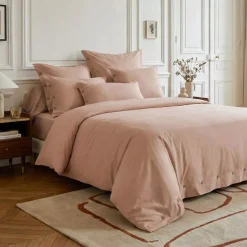 Lenzuolo sotto con angoli in percalle di cotone (180 x 200 cm) Diane Rose Blush