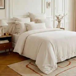 Lenzuolo sotto con angoli in percalle di cotone (180 x 200 cm) Diane Beige