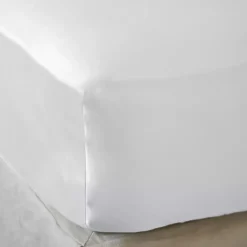 Lenzuolo sotto in raso di bambù (200 x 200 cm) Sienna Bianco