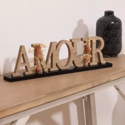 Lettere decorative in legno Amour Beige