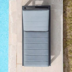 Lettino prendisole in alluminio Elba Grigio antracite