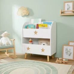 Libreria bambino legno (H72 cm) Stars Bianca