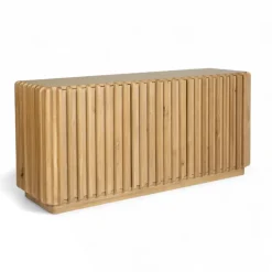 Madia 3 ante in legno massello di rovere (158 x 75 cm) Altos Naturale