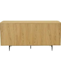 Madia 3 ante in rovere massiccio e metallo (159 x 76 cm) Rytm Naturale