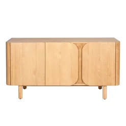 Madia 3 ante in rovere massiccio (154 x 80 cm) Oakland Naturale