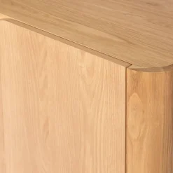 Madia 3 ante in rovere massiccio (154 x 80 cm) Oakland Naturale