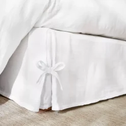Mantovana garza di cotone (140 x 190 cm) Gaïa Bianco chantilly