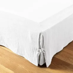 Mantovana garza di cotone (140 x 190 cm) Gaïa Bianco chantilly