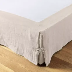 Mantovana garza di cotone (180 x 200 cm) Gaïa Beige pampa