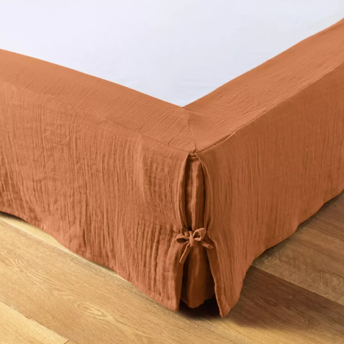 Mantovana Garza di cotone (90 x 190 cm) Gaïa Albicocca