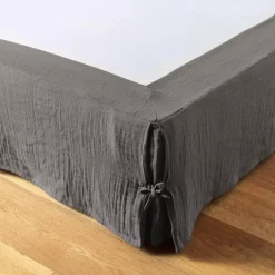 Mantovana garza di cotone (90 x 190 cm) Gaïa Grigio granito