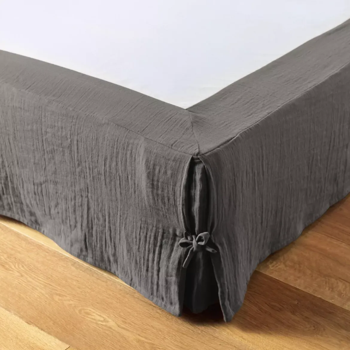 Mantovana garza di cotone (90 x 190 cm) Gaïa Grigio granito