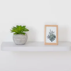 Mensole da parete in legno (60 cm) Angoli arrotondati Fixy Bianca