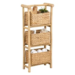 Mobile 3 cesti bambù e giacinto d'acqua (Alt 91 cm) Bali