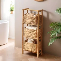 Mobile 3 cesti bambù e giacinto d'acqua (Alt 91 cm) Bali