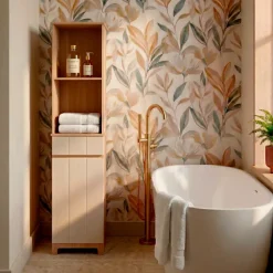 Mobile colonna bagno in legno (174 x 38 cm) Rivoli Naturale