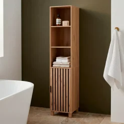 Mobile colonna bagno in legno (166 x 35 cm) Karma Naturale