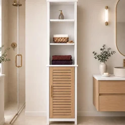 Mobile colonna bagno Stockholm Bianco