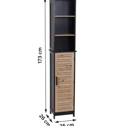 Mobile da bagno (35 x H173 cm) Bergen Nero