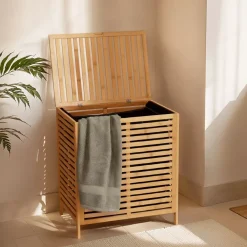 Mobile portabiancheria in bambù (53 x H60 cm) Harmonie Naturale
