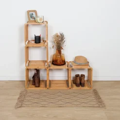 Mobile portaoggetti impilabile (33 x H33 cm) Smart Kube Naturale