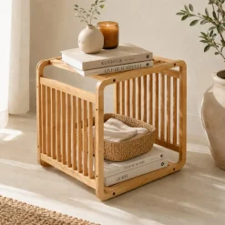 Mobile portaoggetti impilabile (33 x H33 cm) Smart Kube Naturale
