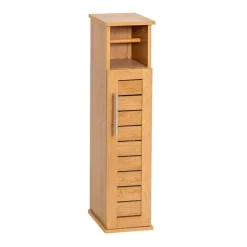 Mobile porta rotolo carta igienica con riserva e mensola in legno Colonial Naturale
