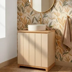 Mobile sottolavabo bagno in legno (70 x 60 cm) Rivoli Naturale