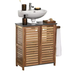 Mobile sotto lavabo con porta asciugamani Elément Acacia