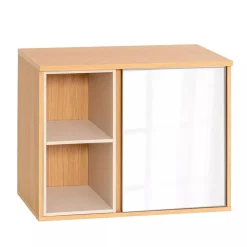 Mobiletto alto per bagno in legno 2 nicchie (45 x 60 cm) Rivoli Naturale