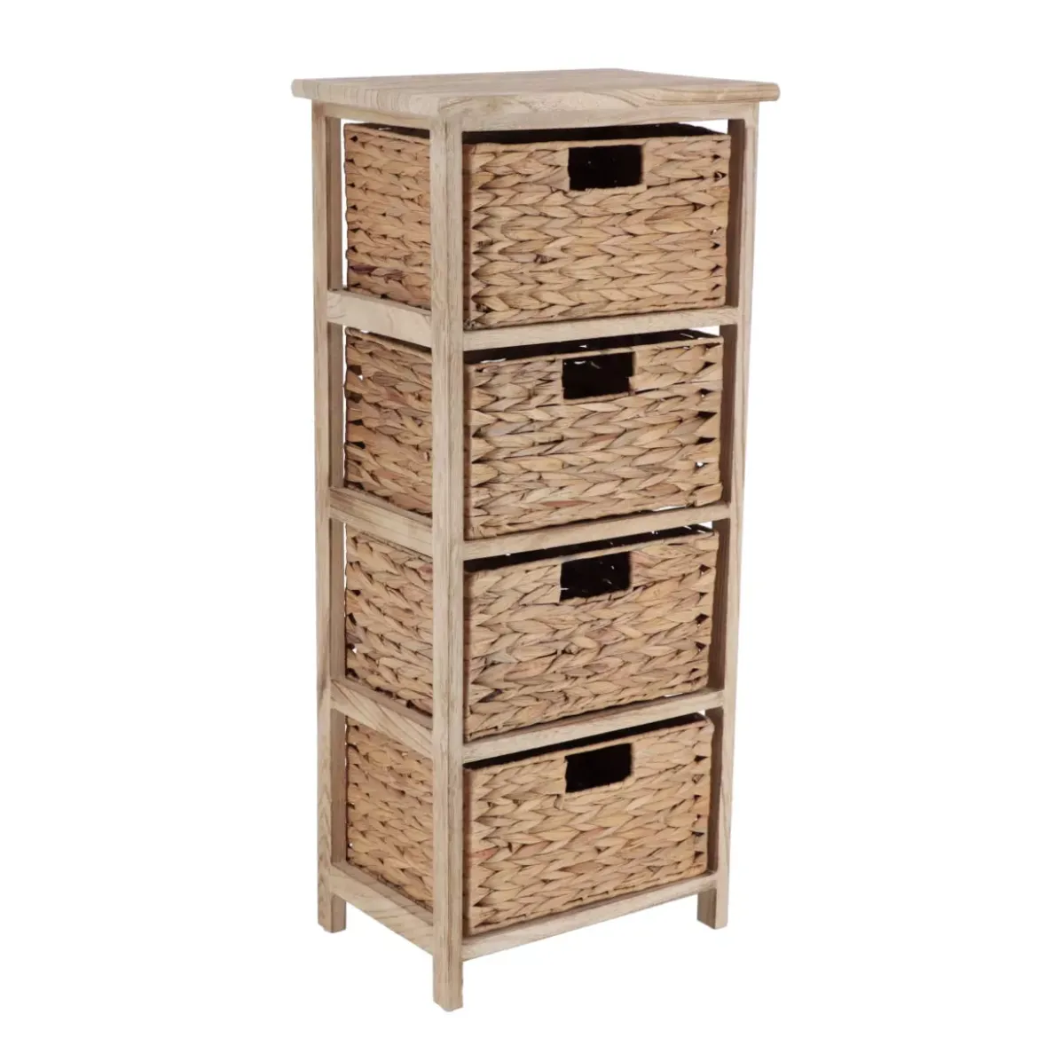 Mobiletto bagno 4 cesti giunco (86 x 37 cm) Olia Naturale
