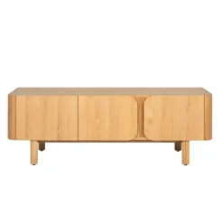 Mobile TV 3 ante in rovere massiccio (154 x 55 cm) Oakland Naturale