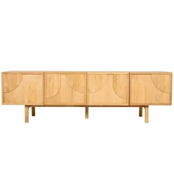 Mobile TV 4 ante in rovere (180 x 55 cm) Olys Naturale
