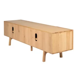 Mobile TV 4 ante in rovere (180 x 55 cm) Olys Naturale