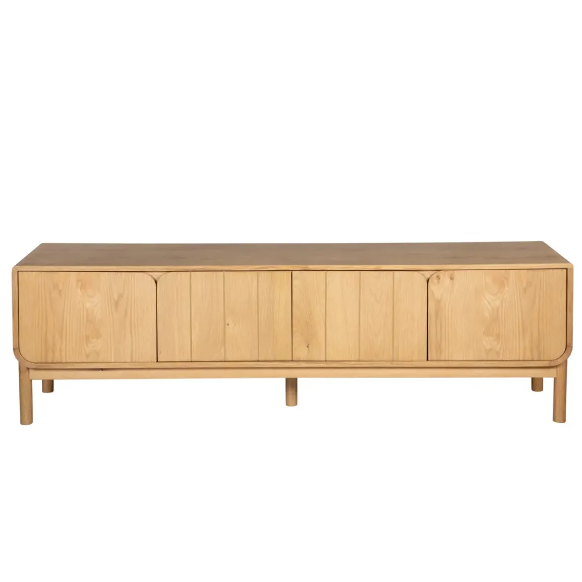 Mobile TV 4 ante in rovere (180 x 55 cm) Tulum Naturale