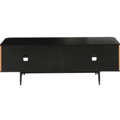 Mobile TV 4 nicchie in rovere massiccio (130 x 43 cm) Rytm Nero