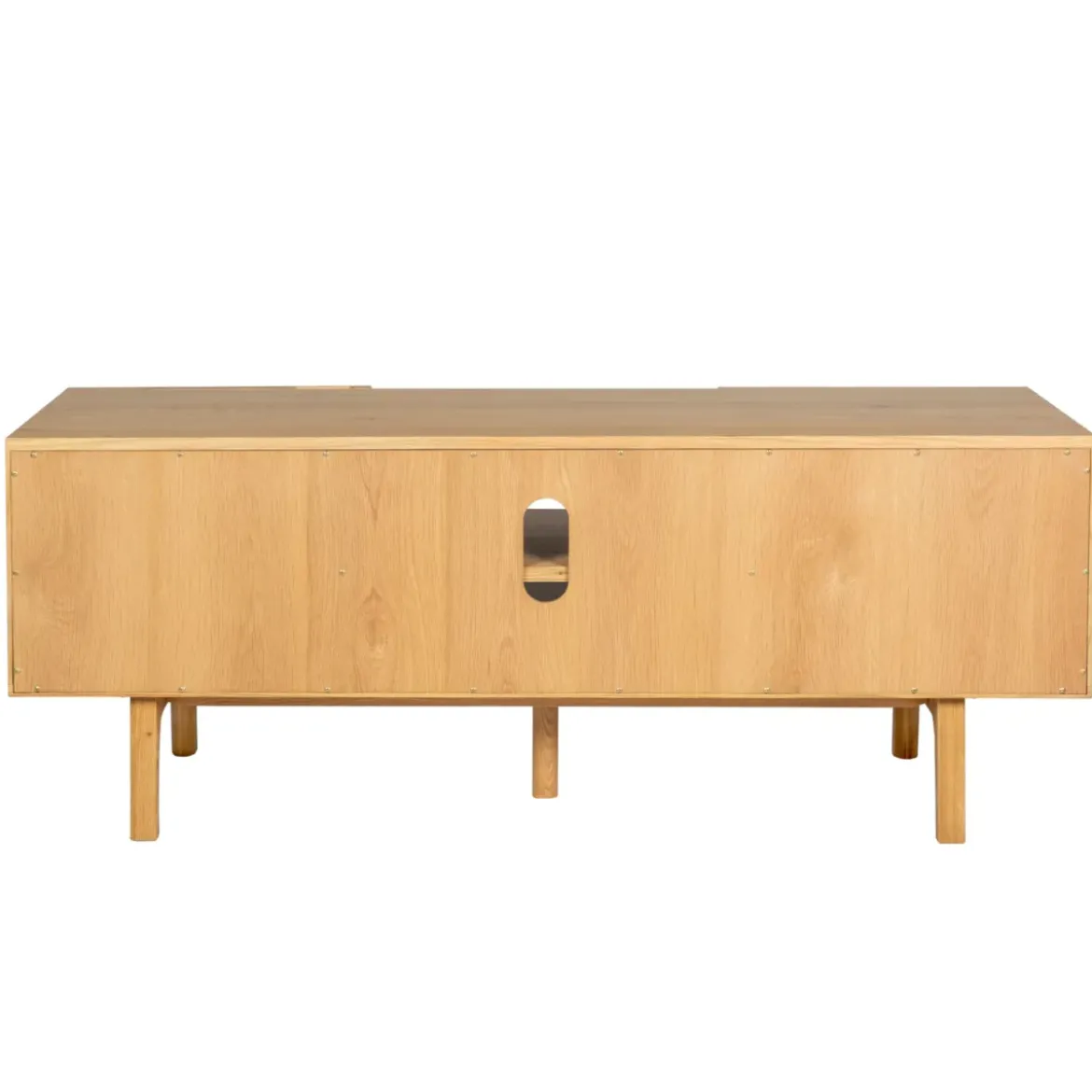 Mobile TV 2 scomparti 2 ante in rovere (140 x 55 cm) Olys Naturale