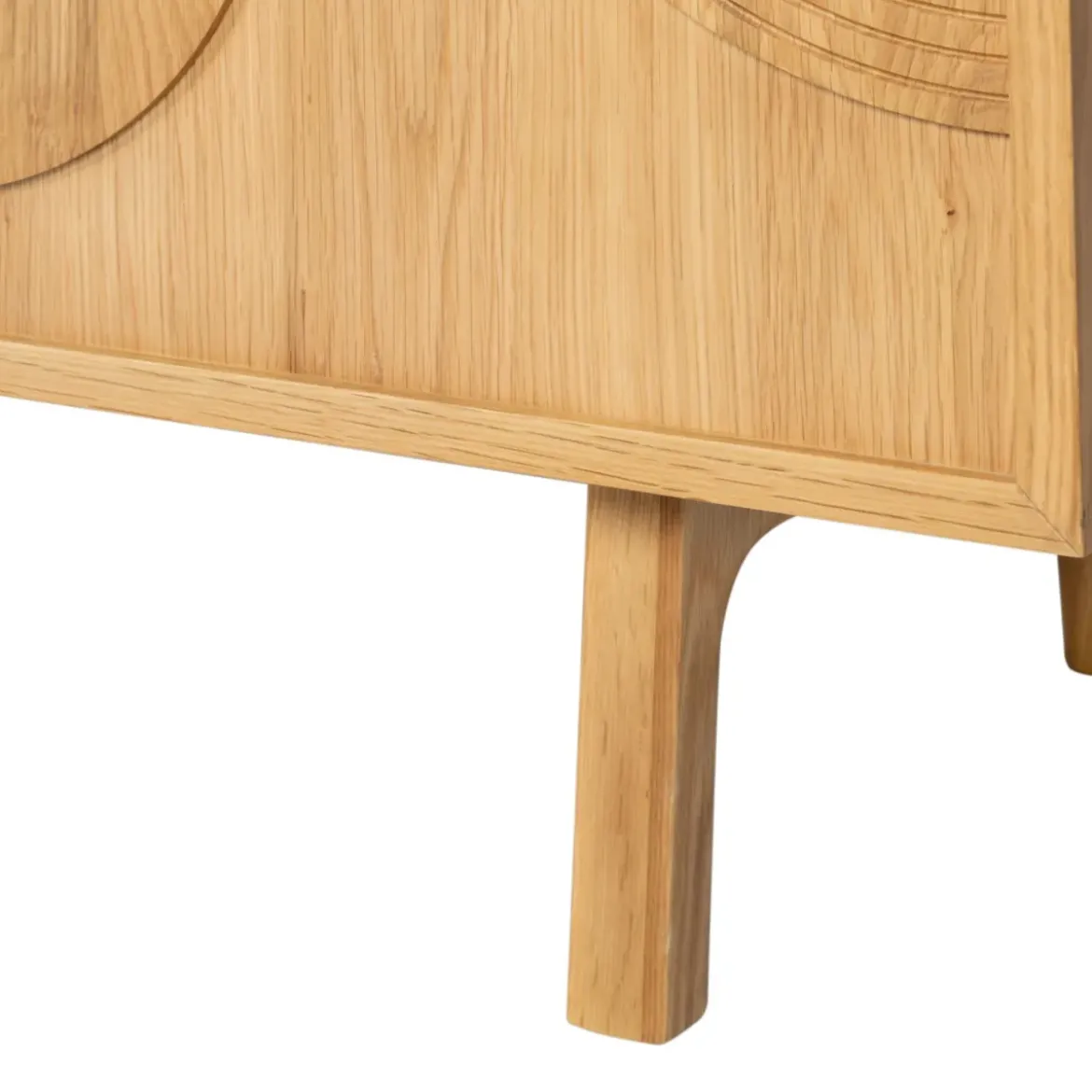 Mobile TV 2 scomparti 2 ante in rovere (140 x 55 cm) Olys Naturale