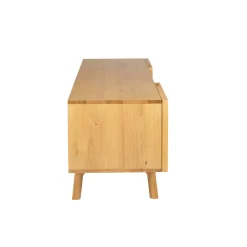 Mobile TV 2 scomparti 2 ante in rovere (140 x 55 cm) Olys Naturale