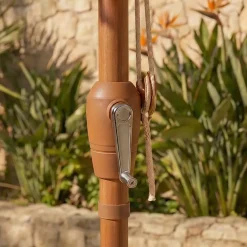Ombrellone da giardino rotondo con frange (D2.5 m) Mexico Rosa pesca