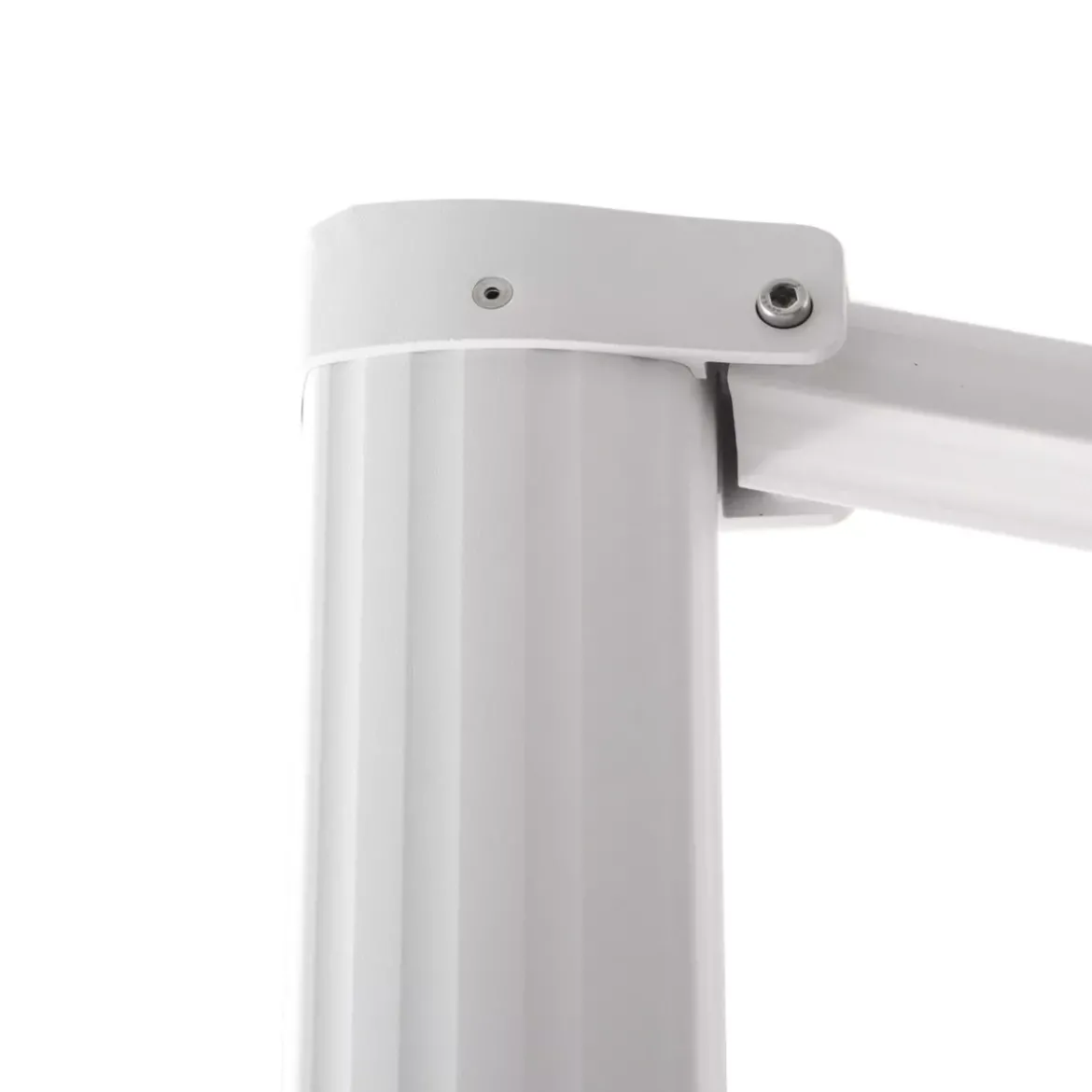 Ombrellone decentrato quadrato in alluminio con base (3 x 3 m) Elyra Bianco